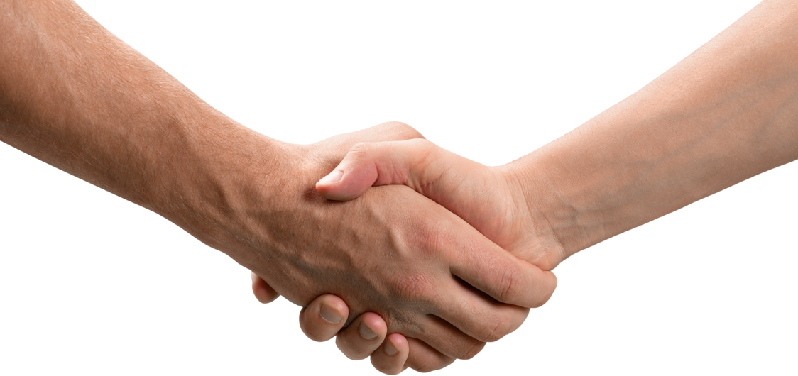 Closeup of Two Men Shaking Hands